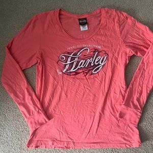Harley Davidson off the shoulder top
